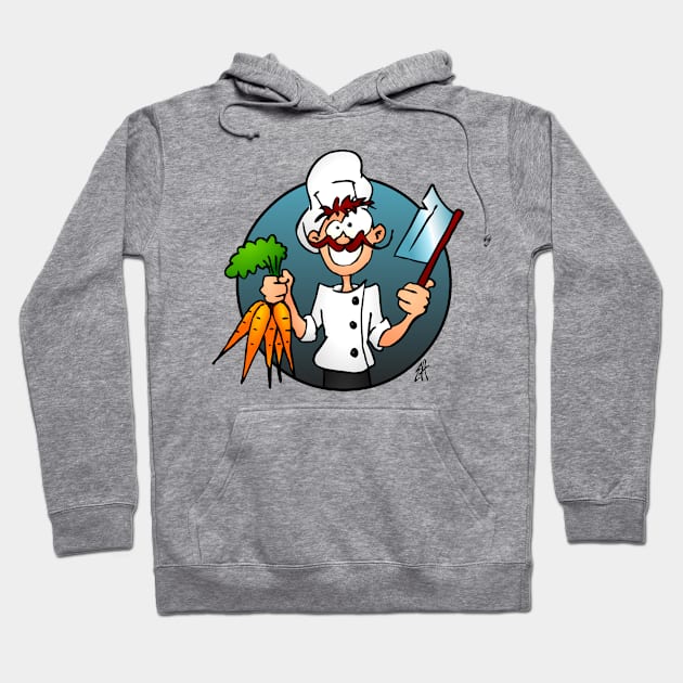 The vegetarian chef Hoodie by Cardvibes